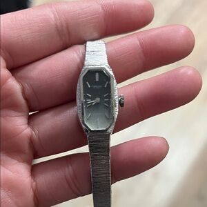 Silver Smartwatch with Textured Band